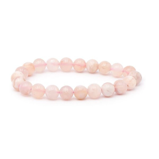 Bracelet boule 8mm agate fleur de cerisier a de Camille ambiance nature dans 💎 Bijoux et accessoires ésotériques