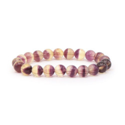 /Bracelet boule 8mm fluorine jaune violet aa+ de Camille ambiance nature dans 💎 Bijoux et accessoires ésotériques