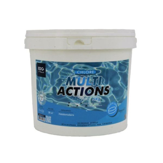 Chlore Multiactions Galets 250G Seau De 5Kg de Aqualux - Produits piscines dans Chlore et pH pour piscine