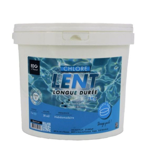 Chlore Lent Galets 250G Seau De 5 Kg de Aqualux - Produits piscines dans Chlore et pH pour piscine