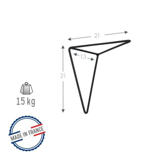 Potence Fil Rond Anthracite 21X21 Cm de Louis moulin, décoration pour le jardin dans Support de pot
