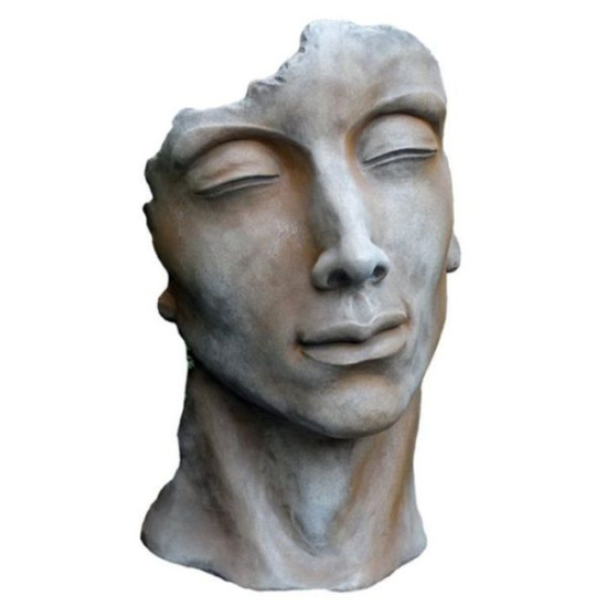 Visage Homme Effet 1/2 Rouille H.53 de Chamorin - Déco pour le jardin dans Statue pour le jardin