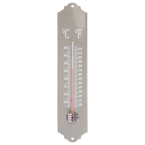 Thermometre métal gris de Esschert design - deco maison et jardin dans Thermométre - Pluviometre - Baromètre
