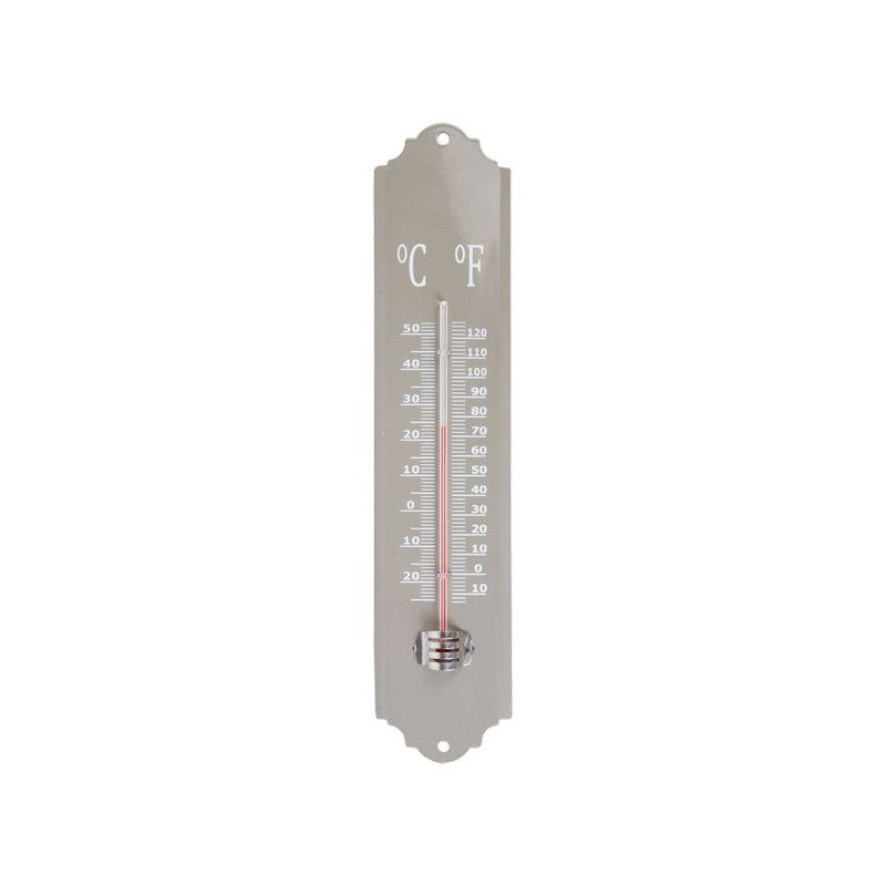 Thermometre métal gris de Esschert design - deco maison et jardin dans Thermométre - Pluviometre - Baromètre