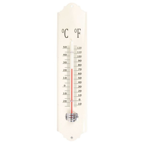 Thermometre métal creme de Esschert design - deco maison et jardin dans Thermométre - Pluviometre - Baromètre