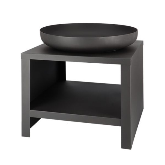 /Braséro 60cm+range bois noir de Esschert design - deco maison et jardin dans 🔥 Brasero - chauffe terrasse