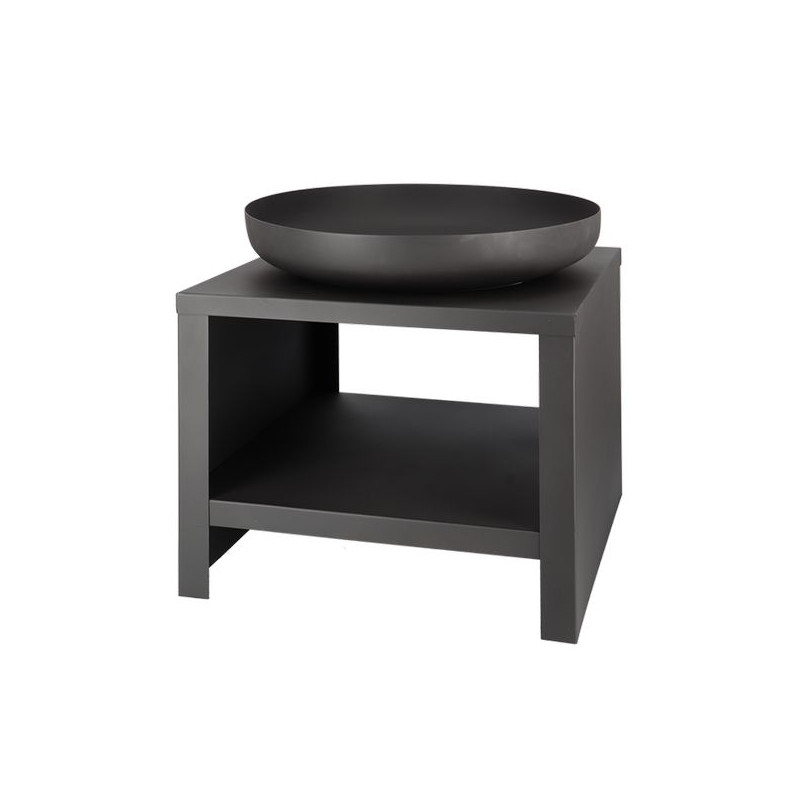 /Braséro 60cm+range bois noir de Esschert design - deco maison et jardin dans 🔥 Brasero - chauffe terrasse