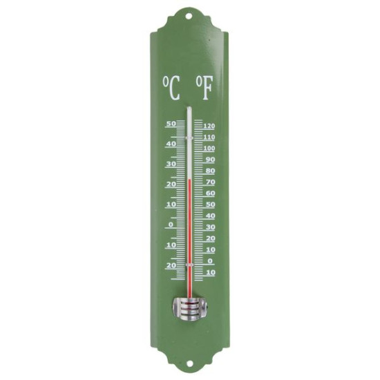 Thermometre métal vert de Esschert design - deco maison et jardin dans Thermométre - Pluviometre - Baromètre
