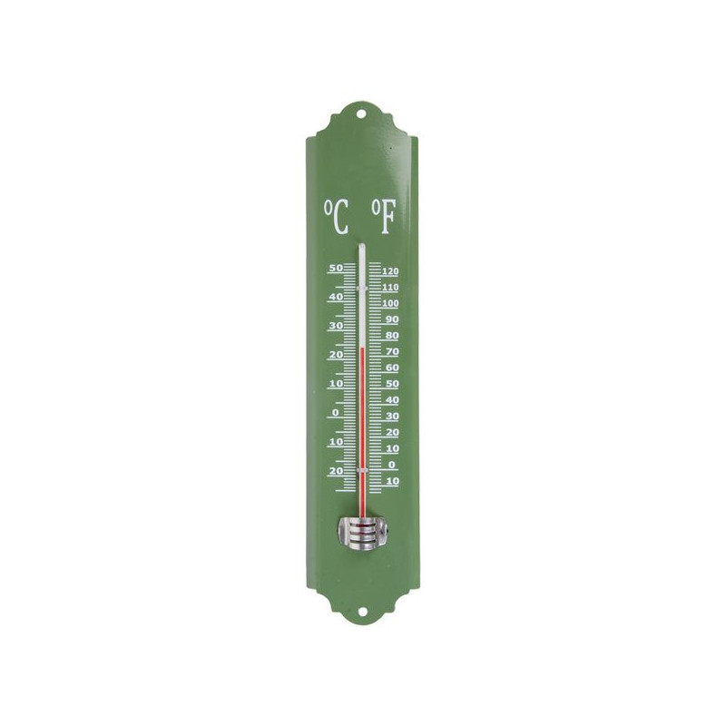 Thermometre métal vert de Esschert design - deco maison et jardin dans Thermométre - Pluviometre - Baromètre