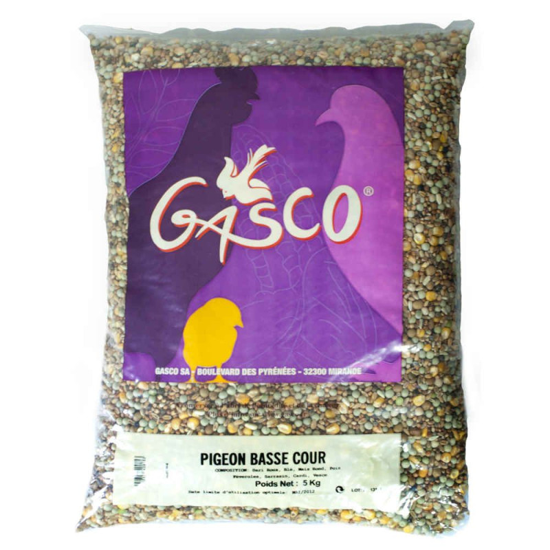 Pigeon Basse Cour 5Kg Gasco de Gasco dans Alimentation des poules et animaux de basse cour
