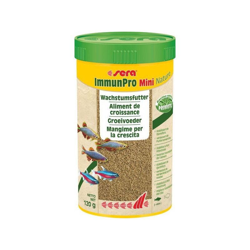 Sera immunpro mini nature 250 ml (120 g) de Sera - alimentation et produit pour aquarium dans Alimentation Poissons tropicaux