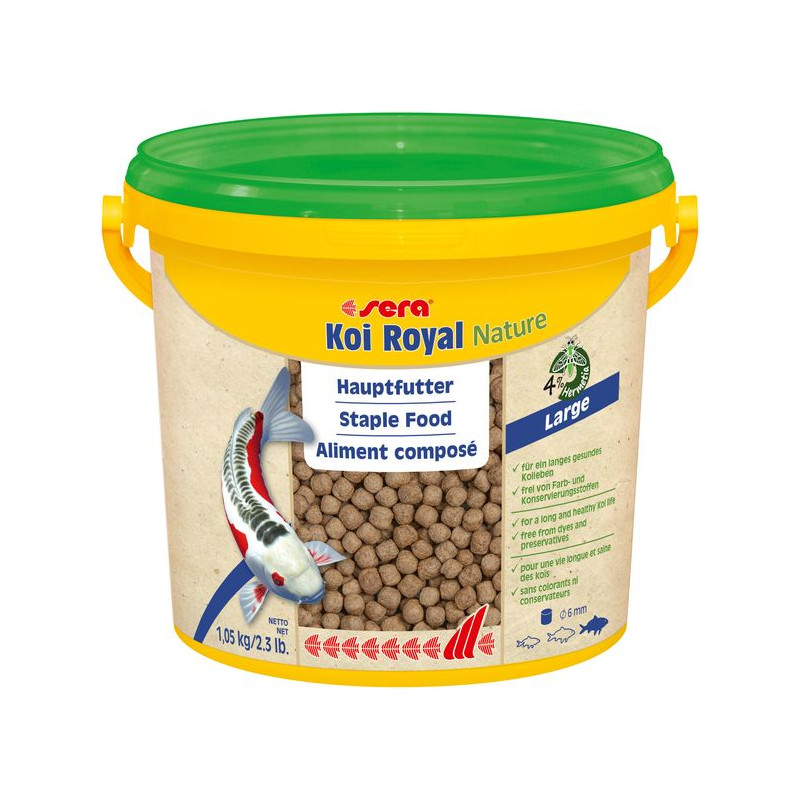 Sera koi royal nature large 3.8l (1.05 kg) de Sera - alimentation et produit pour aquarium dans Nourriture poisson de bassin