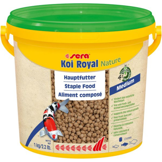 Sera koi royal nature medium 3.8l (1.0 kg) de Sera - alimentation et produit pour aquarium dans Nourriture poisson de bassin