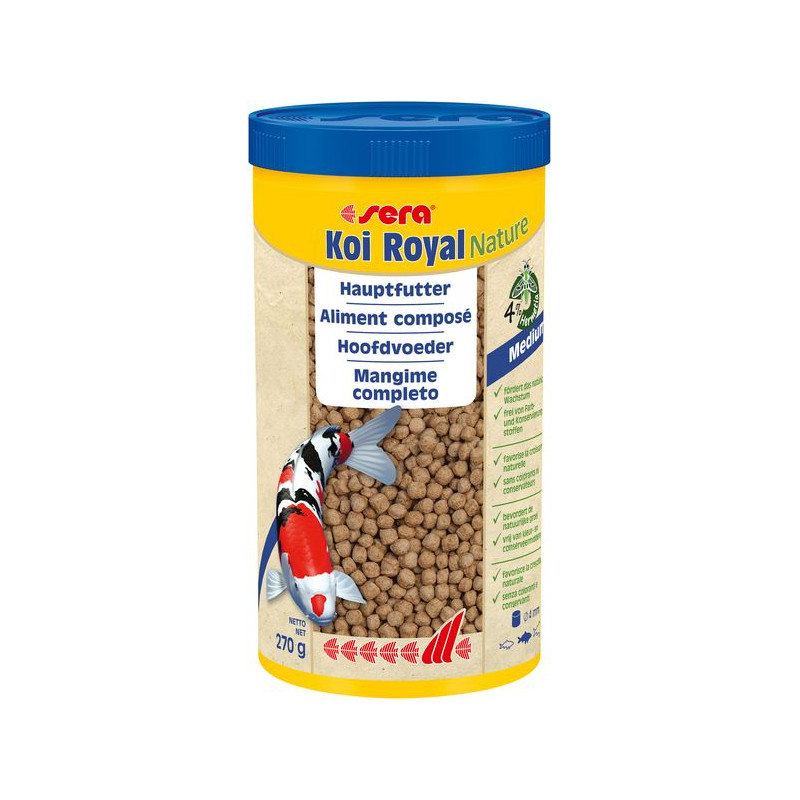 Sera koi royal nature medium 1l (270 g) de Sera - alimentation et produit pour aquarium dans Nourriture poisson de bassin