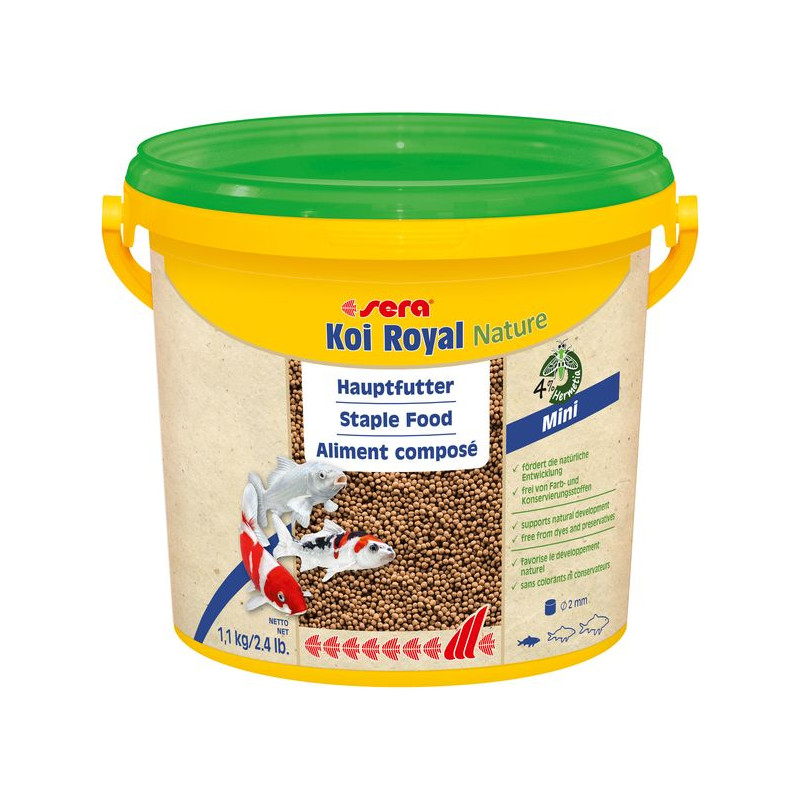 Sera koi royal nature mini 3.8l (1.1 kg) de Sera - alimentation et produit pour aquarium dans Nourriture poisson de bassin