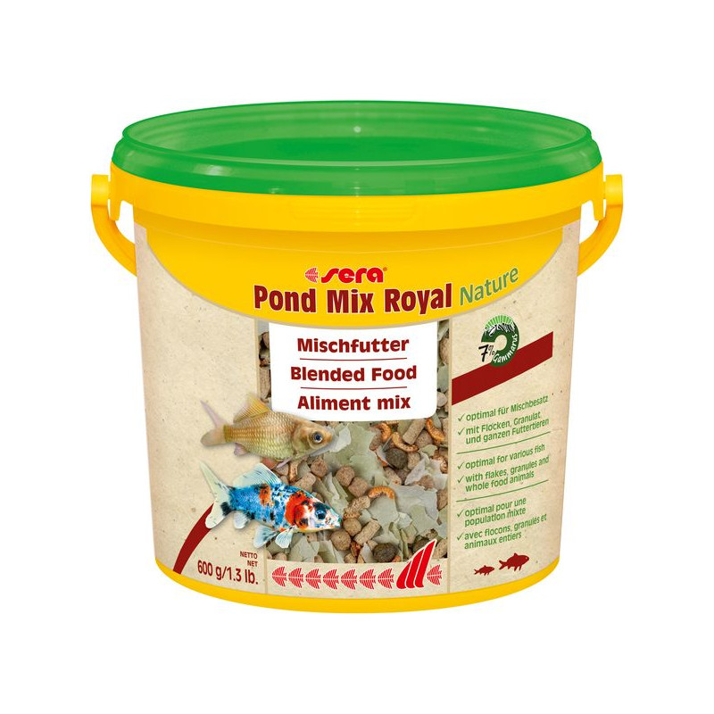 Sera pond mix royal nature 3.8l (600 g) de Sera - alimentation et produit pour aquarium dans Nourriture poisson de bassin