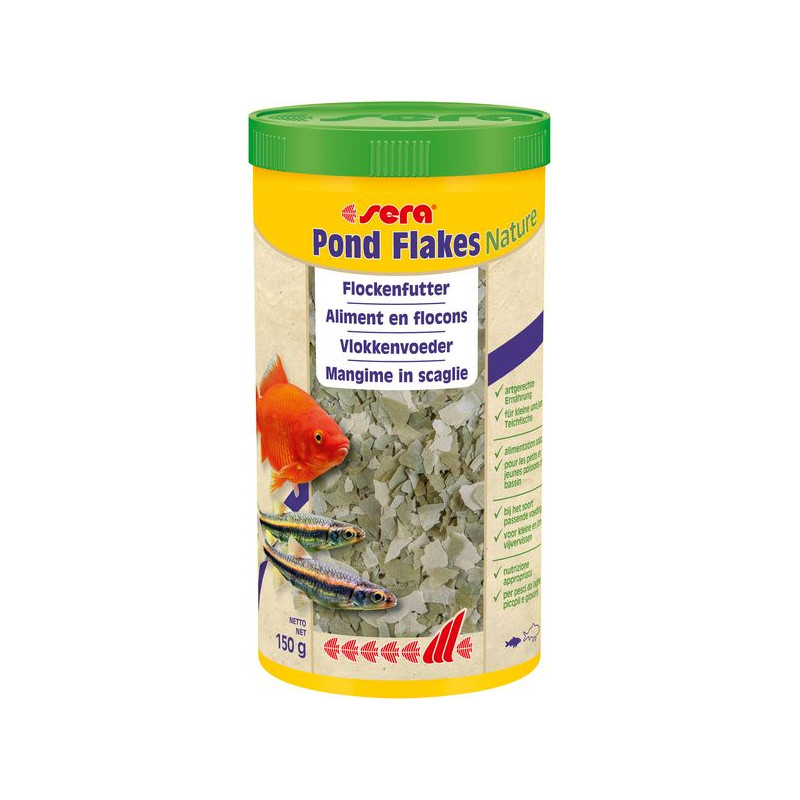 Sera pond flakes nature 1l (150 g) de Sera - alimentation et produit pour aquarium dans Nourriture poisson de bassin
