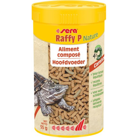 Sera raffy p nature 250 ml (55 g) de Sera - alimentation et produit pour aquarium dans Alimentation Seche et granules pour re...