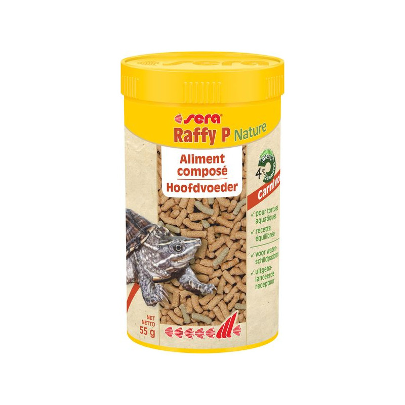 Sera raffy p nature 250 ml (55 g) de Sera - alimentation et produit pour aquarium dans Alimentation Seche et granules pour re...