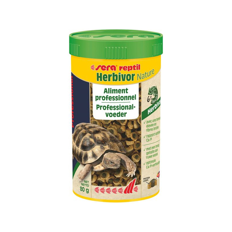Sera reptil professional herbivor nature 80g de Sera - alimentation et produit pour aquarium dans Alimentation Seche et granu...