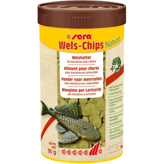Sera wels-chips nature 250 ml (95 g) de Sera - alimentation et produit pour aquarium dans Alimentation Poissons tropicaux