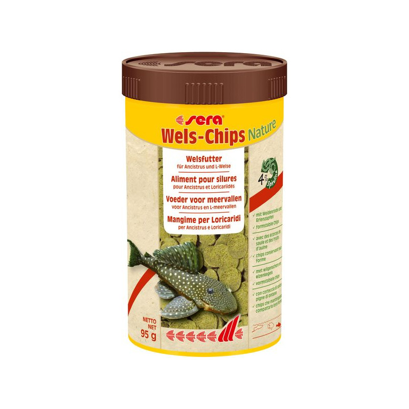 Sera wels-chips nature 250 ml (95 g) de Sera - alimentation et produit pour aquarium dans Alimentation Poissons tropicaux