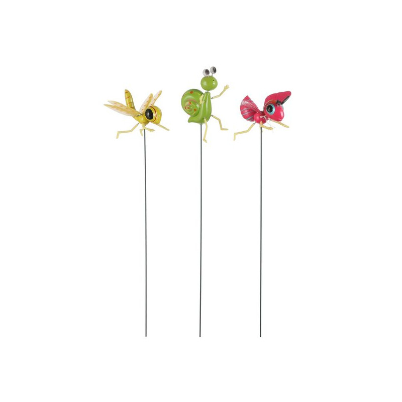/Pique jardin libelluleabeilescarg h67 de Edelman - deco maison et noël dans Statue pour le jardin
