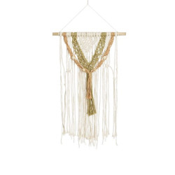 Pendeur mural marron 65x36cm de Edelman - deco maison et noël dans selette - porte-plantes - roule pot
