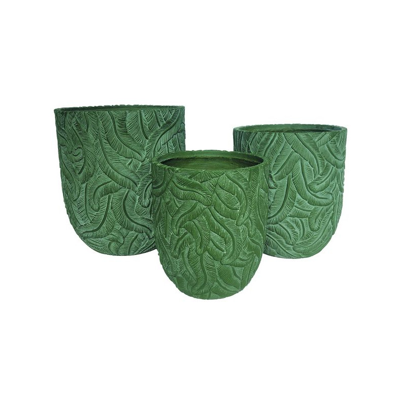 Pot rond jungle kaki fibraciment 45 de Jardinerie Bordeaux Libourne Gironde dans Pots et accessoires
