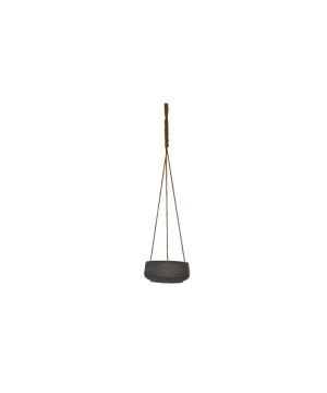 Suspension folium noir antique fibre 24 de Jardinerie Bordeaux Libourne Gironde dans Cache-pot et pot déco