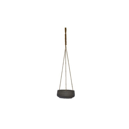 Suspension folium noir antique fibre 30.5 de Jardinerie Bordeaux Libourne Gironde dans Cache-pot et pot déco