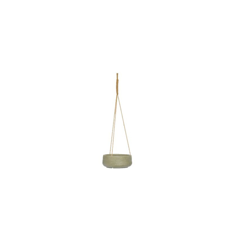 Suspension folium taupe antique fibre 30.5 de Jardinerie Bordeaux Libourne Gironde dans Cache-pot et pot déco