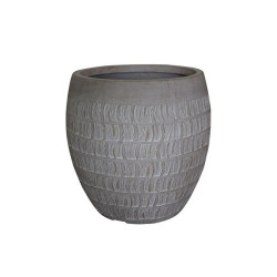 Pot oeuf fouta beige fibre 37.5 de Jardinerie Bordeaux Libourne Gironde dans Pots et accessoires