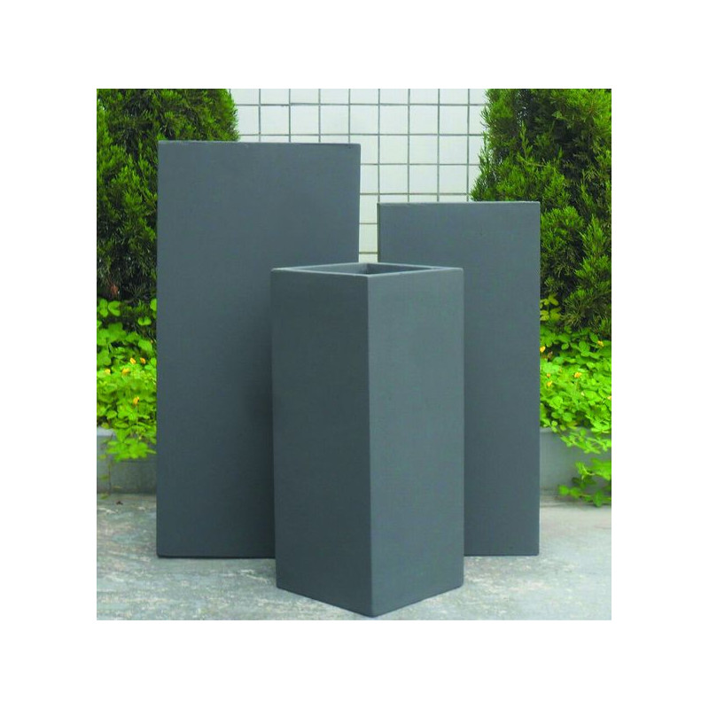 Bac carre haut graphite anthracite terrafibre 41 de Jardinerie Bordeaux Libourne Gironde dans Pots et accessoires