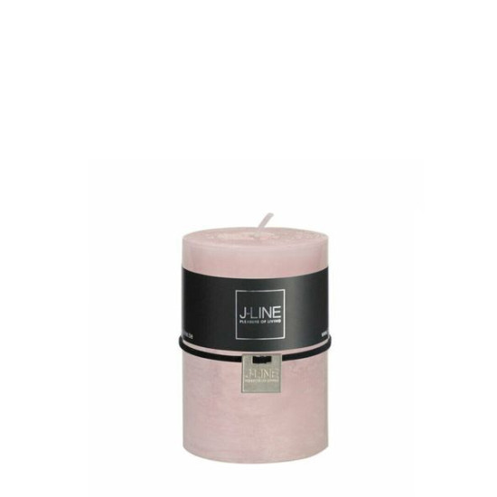 Bougie cyl rose poudre m de J-Line by Jolipa - Déco intérieur dans 🕯️ Bougies et encens