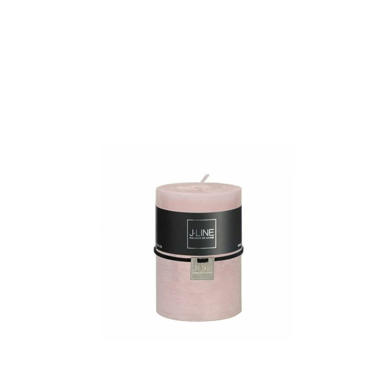 Bougie cyl rose poudre m de J-Line by Jolipa - Déco intérieur dans 🕯️ Bougies et encens