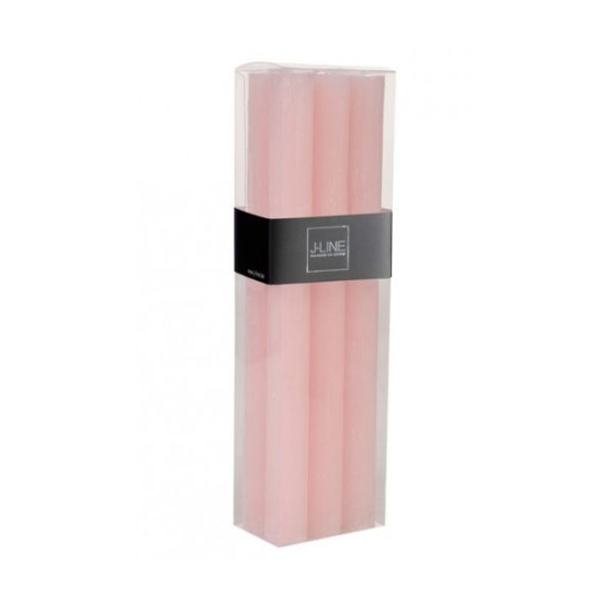 Bte 6 bougie rose poudre de J-Line by Jolipa - Déco intérieur dans 🕯️ Bougies et encens