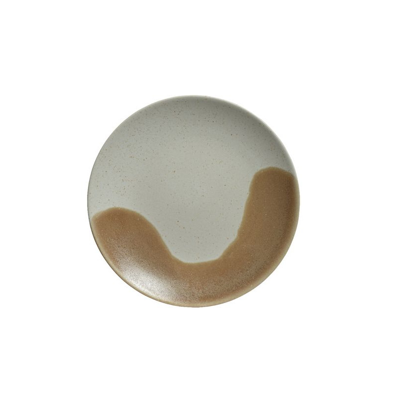Assiette plate gres d27 blanc mat de Kaemingk - deco de la maison dans 🍽️ Cuisine