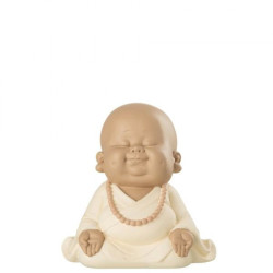Moine zen poly beige s de J-Line by Jolipa - Déco intérieur dans 🕰️ Autres accessoires de déco