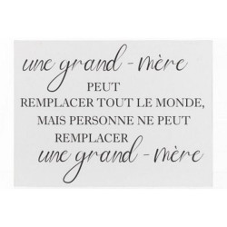 Pancarte grand-mere blanc/noir de J-Line by Jolipa - Déco intérieur dans 🕰️ Autres accessoires de déco