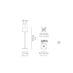 Lampe table micro poldina pro rose de Zafferano dans 🕯️ Bougies et encens