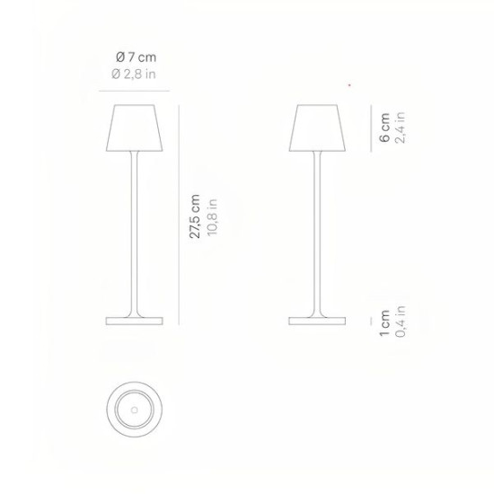 Lampe table micro poldina pro sable de Zafferano dans 🕯️ Bougies et encens