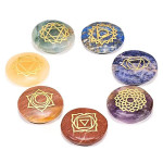 SET 7 Pierres dures symboles chakra 3cm de Phoenix import dans 💎 Bijoux et accessoires ésotériques