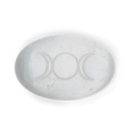 /Pierre sélénite symbole déesse gravé 5x4x1.5 de Phoenix import dans 💎 Bijoux et accessoires ésotériques