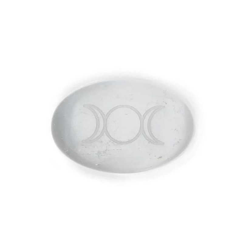 /Pierre sélénite symbole déesse gravé 5x4x1.5 de Phoenix import dans 💎 Bijoux et accessoires ésotériques