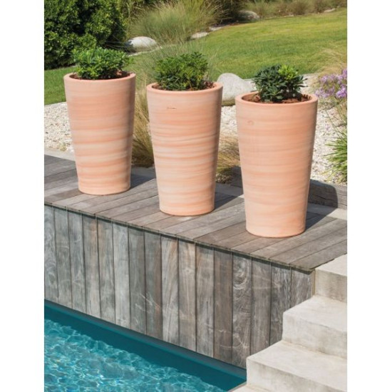 Pot cuvier haut 5185cm terre rosee Goicoechea, pays basque de Goicoechea - POTIER CERAMISTE dans Pots en terre cuite