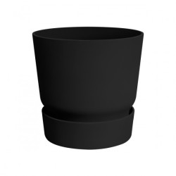 Greenville Rond 40Cm Living Noir -Elho de Elho - Pot en plastique de qualité dans Cache-pot et pot déco