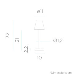 Lampe à batterie lola slim 30 lime de Newgarden, éclairage solaire et à batterie dans Eclairage extérieur