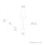 Lampe à batterie lola slim 30 lime de Newgarden, éclairage solaire et à batterie dans Eclairage extérieur