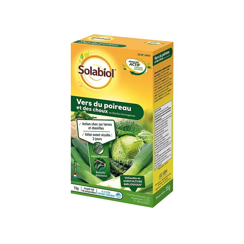 Vers de Poireau et Choux 15g -Traitement pour Plantes de Solabiol - traiement bio pour plantes dans Produits désactivés